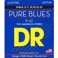 DR Handmade Strings - Pure Blues Electric Guitar Strings, Light (9-42)