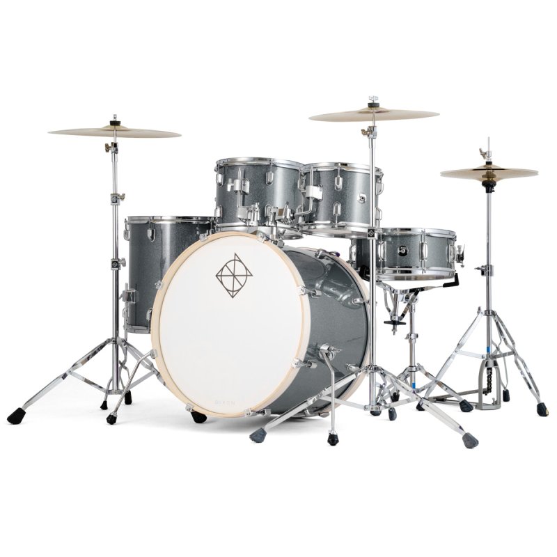 Dixon - Spark 5-Piece Drum Set Pack With 22" Bass Drum, Gun Metal