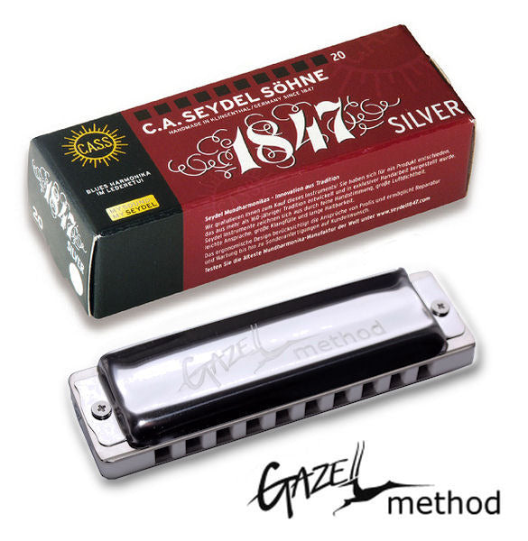 1847 Silver PT Gazell Half-Valved Harmonica