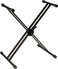 Quik Lok - X-Style Double Brace Single-Tier Heavy Duty Keyboard Stand