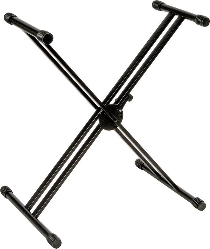 Quik Lok - X-Style Double Brace Single-Tier Heavy Duty Keyboard Stand