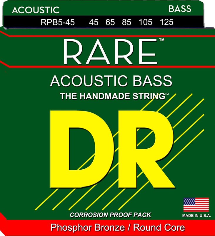 DR Handmade Strings - Rare Phosphor 5-String Bass String, Medium (45-125)