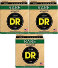 DR Handmade Strings - Rare Acoustic Guitar Strings, Light (12-54) (3 Pack)