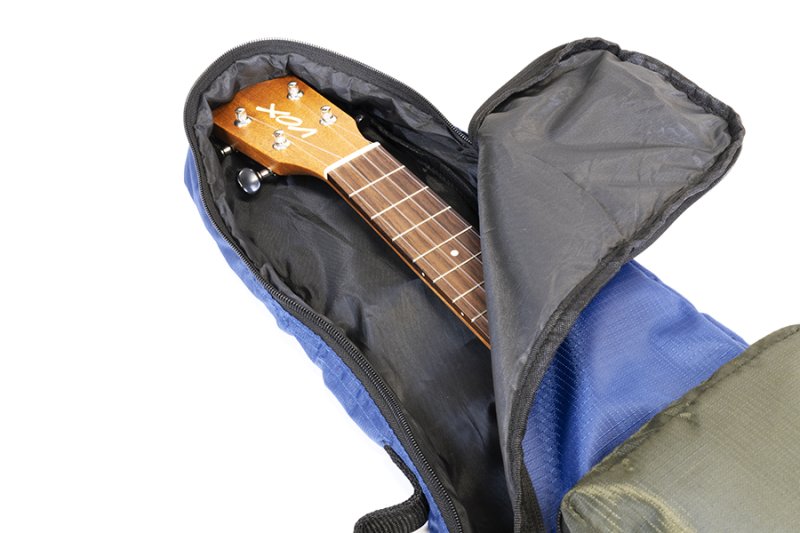 Sequenz - Soft Case For Soprano / Concert Ukulele, Blue With Gray Pocket