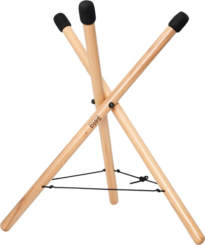 Sela Percussion - Foldable & Height Adjustable Medium Handpan Stand, Beech Wood