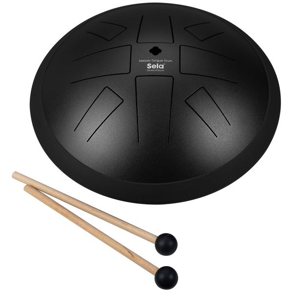 Sela Percussion - 10" Melody Tongue Drum A Hirajoshi, Black