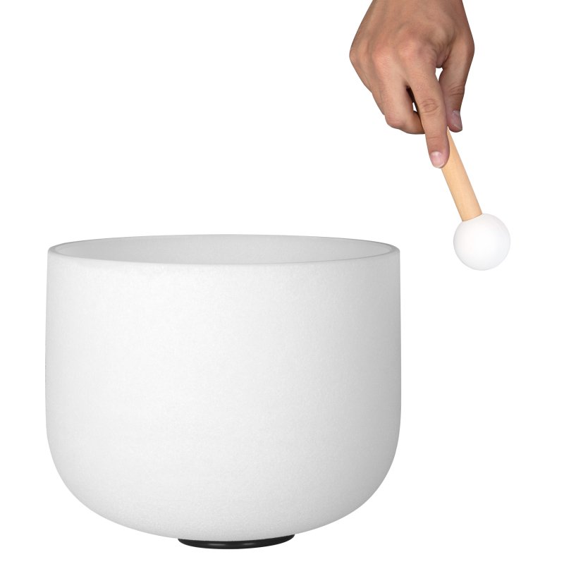Sela Percussion - 7-Piece Frosted Crystal Singing Bowls From 8" to 14" (440 Hz)
