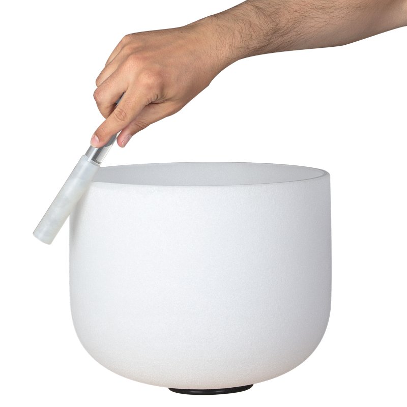 Sela Percussion - 7-Piece Frosted Crystal Singing Bowls From 8" to 14" (440 Hz)