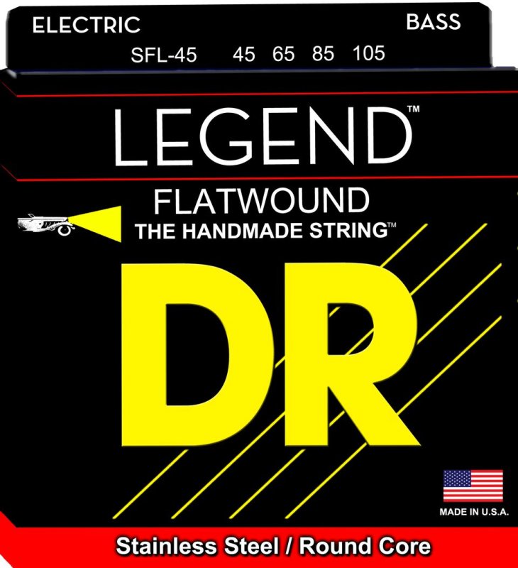 DR Handmade Strings - Legend Flatwound Bass Strings, Medium Short Scale (45-105)