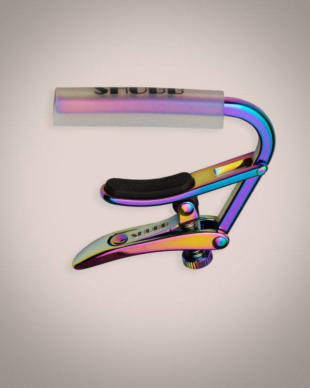 Shubb - Capo Royale Series,  Paua Pearl Titanium Finish Capo For Steel String Guitar