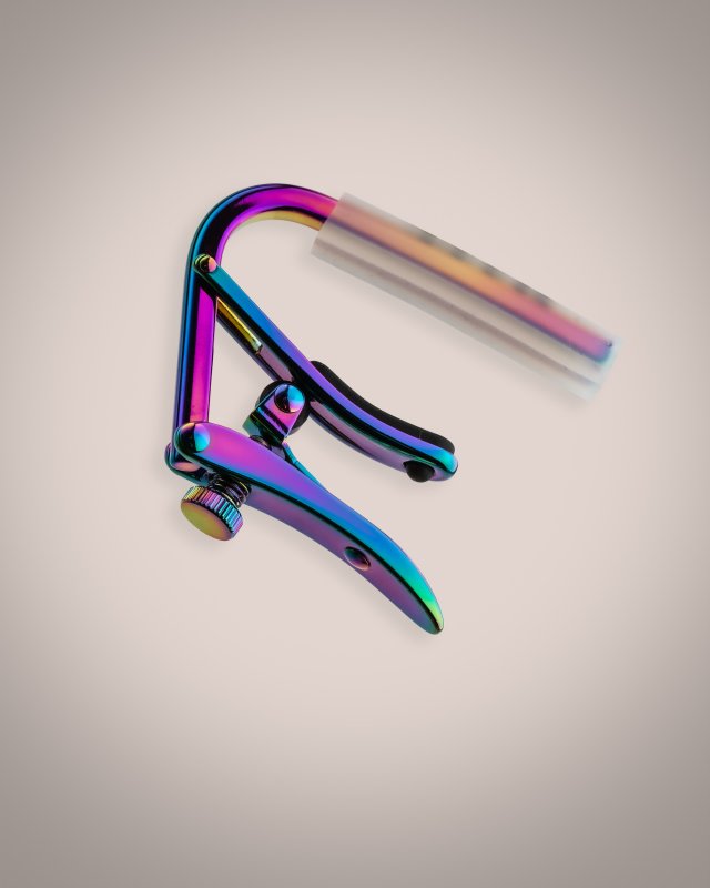 Shubb - Capo Royale Series,  Paua Pearl Titanium Finish Capo For Steel String Guitar