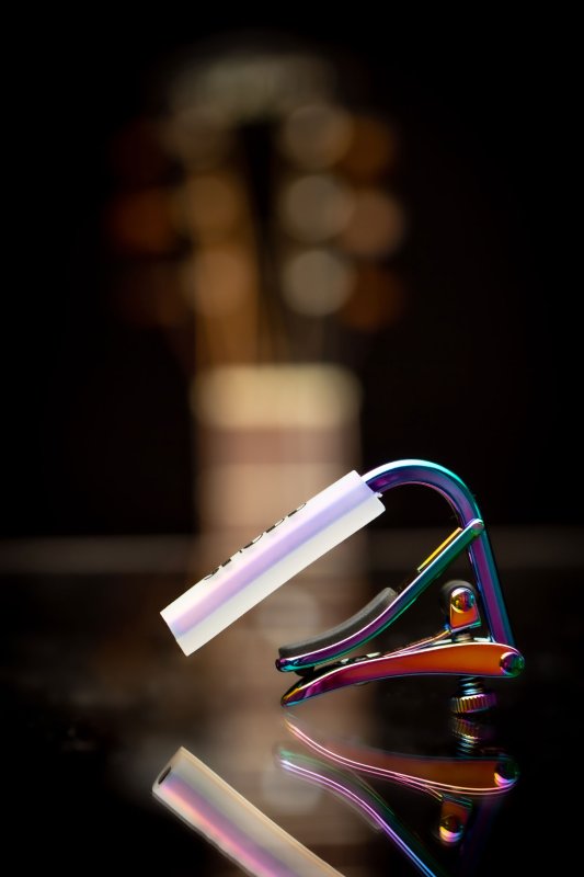 Shubb - Capo Royale Series,  Paua Pearl Titanium Finish Capo For Steel String Guitar