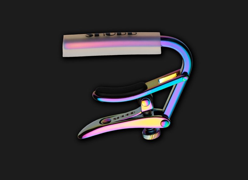 Shubb - Capo Royale Series,  Paua Pearl Titanium Finish Capo For Steel String Guitar
