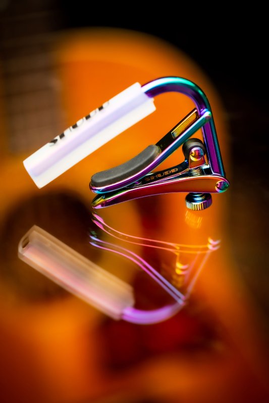 Shubb - Capo Royale Series,  Paua Pearl Titanium Finish Capo For Steel String Guitar