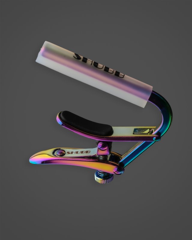 Shubb - Royale Series, Paua Pearl Titanium Finish Capo For Classical Guitar