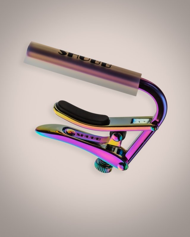 Shubb - Royale Series, Paua Pearl Titanium Finish Capo For Classical Guitar