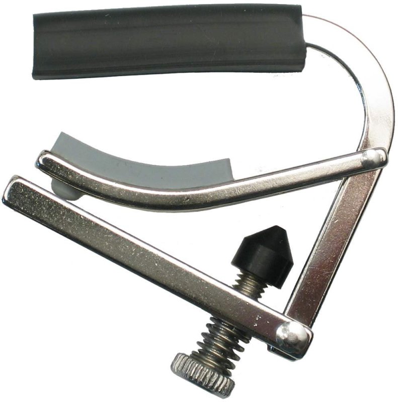 Shubb - Standard Series, Polished Nickel Capo For Banjos / Mandolins with radiused fretboards
