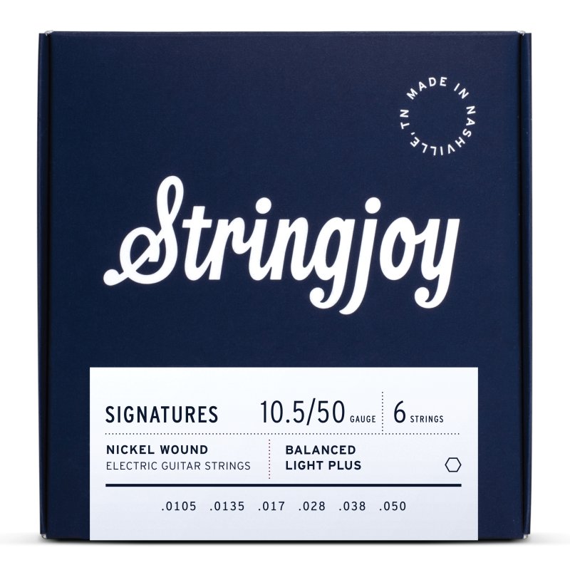 Stringjoy - Balanced Light Plus Gauge (10.5-50) Nickel Wound Electric Guitar Strings