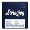 Stringjoy - 8 String Balanced Light Gauge (10-80) Nickel Wound Electric Guitar Strings