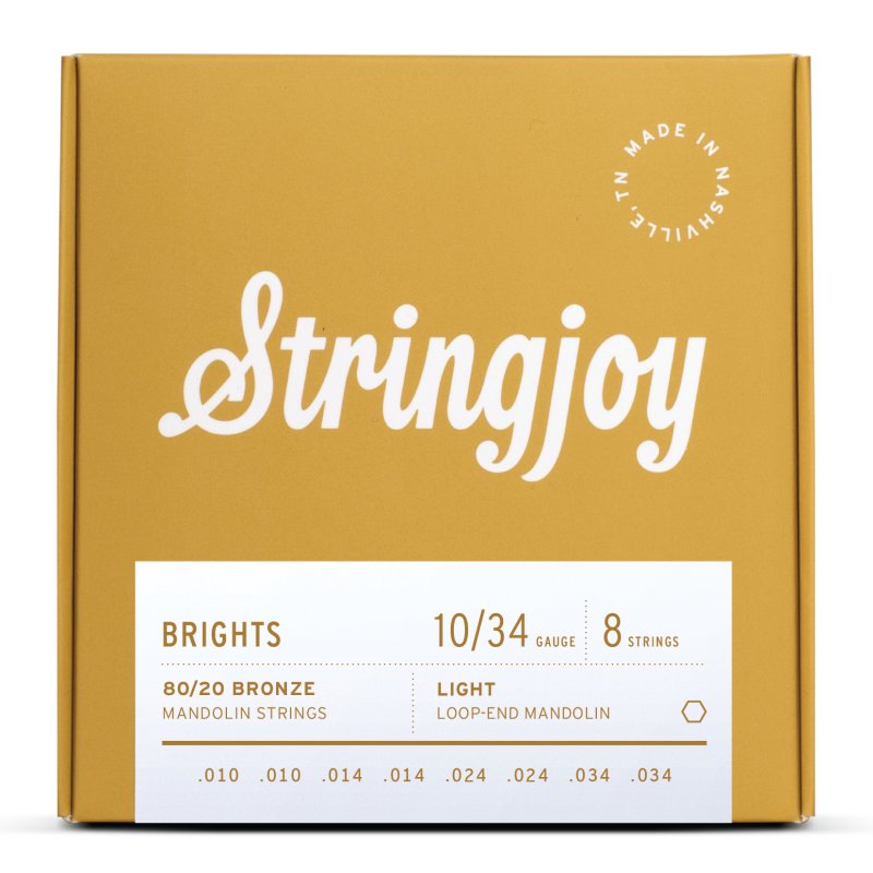 Stringjoy - Light Gauge (10-34) 80/20 Bronze Mandolin Strings