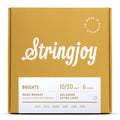 Stringjoy - Extra Light Gauge (10-50) 80/20 Bronze Acoustic Guitar Strings