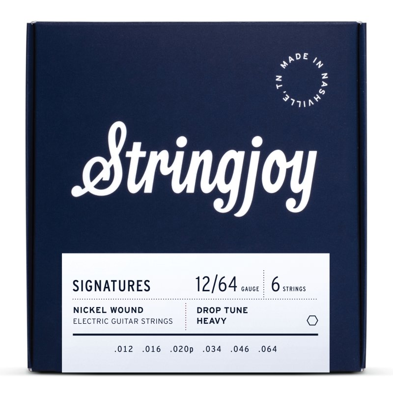 Stringjoy - Drop Tune Heavy Gauge (12-64) Nickel Wound Electric Guitar Strings