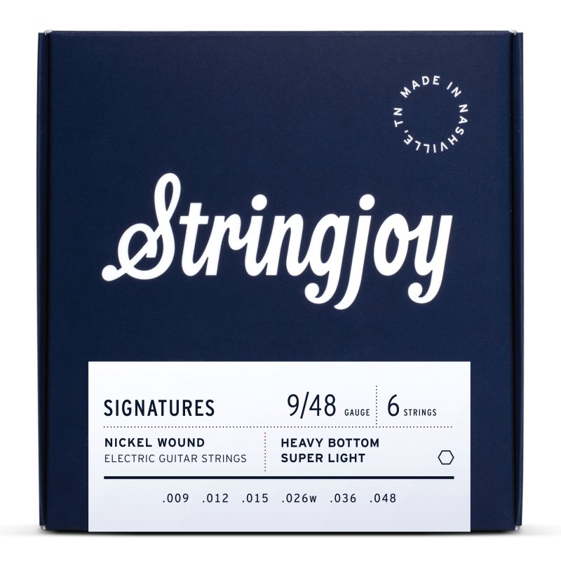 Stringjoy - Heavy Bottom Super Light Gauge (9-48) Nickel Wound Electric Guitar Strings
