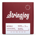 Stringjoy - Extra Light Gauge (10-50) Phosphor Bronze Acoustic Guitar Strings