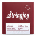 Stringjoy - Light Gauge (12-54) Phosphor Bronze Acoustic Guitar Strings
