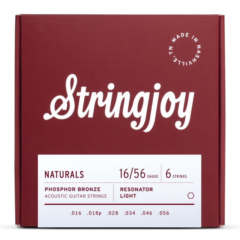 Stringjoy - Resonator Gauge (16-56) Phosphor Bronze Acoustic Guitar Strings