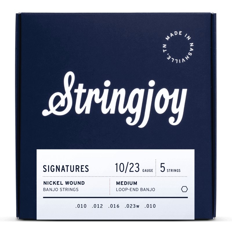 Stringjoy - Medium Gauge (10-23) Banjo Strings - Nickel Wound 5 String