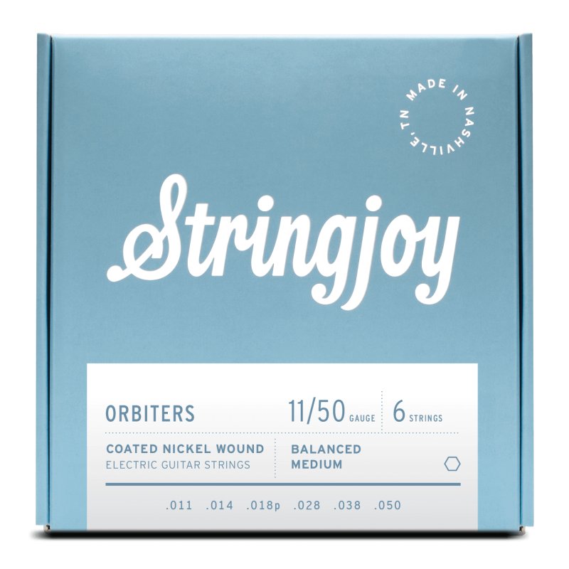 Stringjoy - Balanced Medium Gauge (11-50) Coated Nickel Wound Electric Guitar Strings