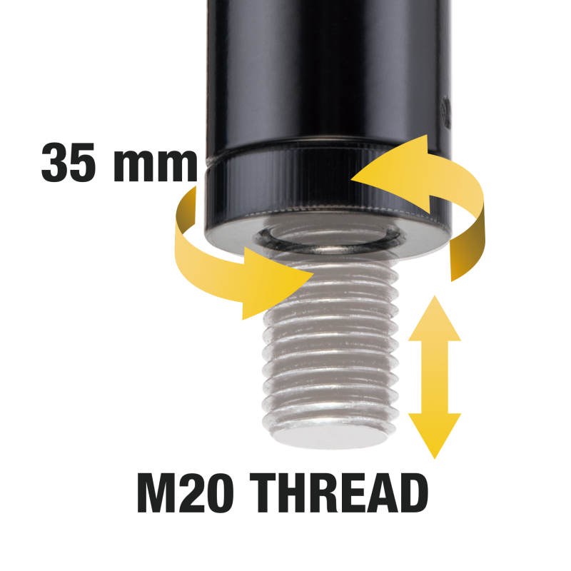 Hercules SS350BB Adjustable Sub Pole With M20 Hybrid Adaptor 2-Pack