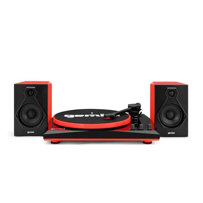 Gemini - Stereo Turntable System, Black / Red