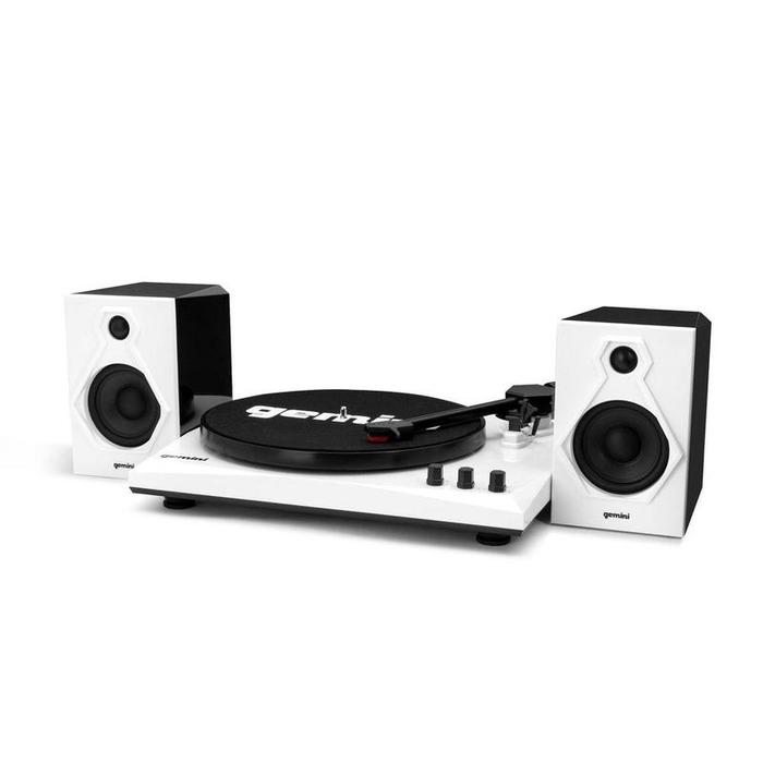 Gemini - Stereo Turntable System, Black / White