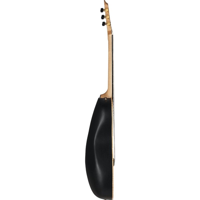 Ovation - Adamas 12-Fret Non-Cutaway Acoustic / Electric Guitar With Case, Black Satin Copper Metal Flake