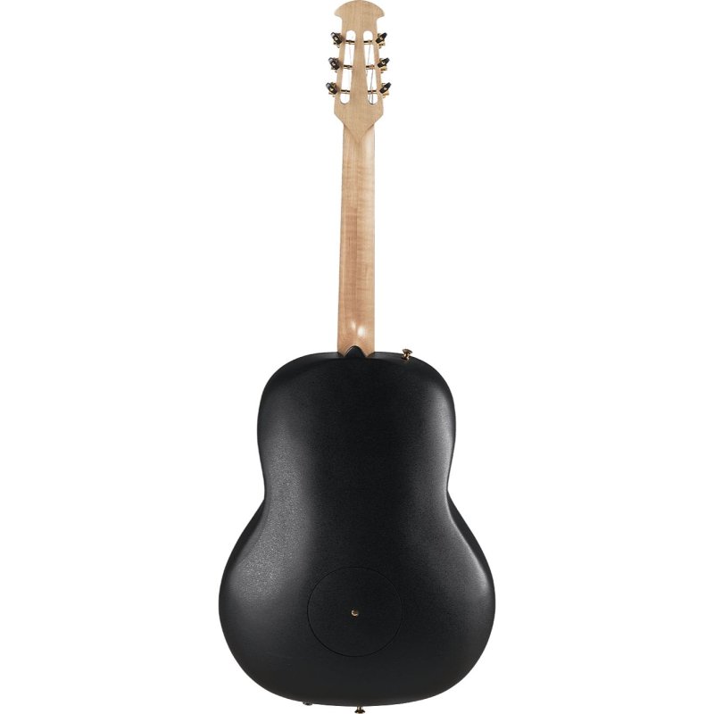 Ovation - Adamas 12-Fret Non-Cutaway Acoustic / Electric Guitar With Case, Black Satin Copper Metal Flake