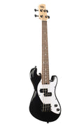 KALA - Solid Body 4-String Fretted U-BASS With Gig Bag, Jet Black
