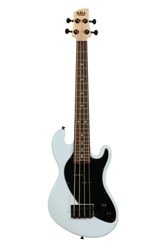 KALA - Solid Body 4-String Fretted U-BASS With Gig Bag, Powder Blue