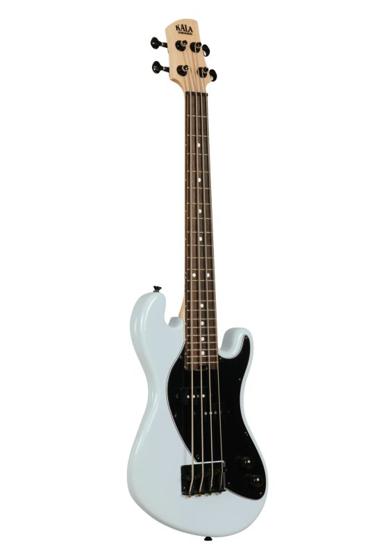 KALA - Solid Body 4-String Fretted U-BASS With Gig Bag, Powder Blue