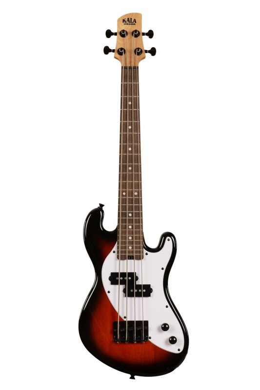 KALA - Solid Body 4-String Fretted U-BASS With Gig Bag, Tobacco Burst