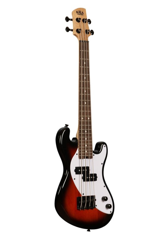 KALA - Solid Body 4-String Fretted U-BASS With Gig Bag, Tobacco Burst