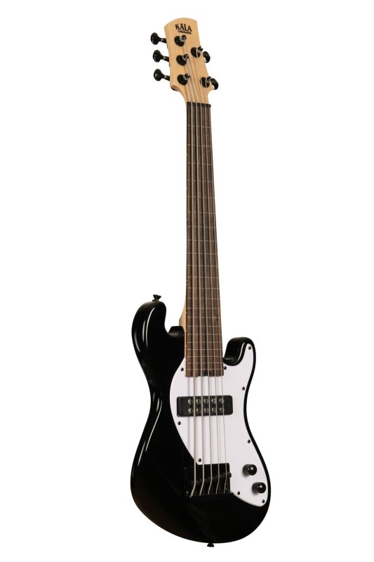 KALA - Solid Body 5-String Jet Black Fretless U-BASS