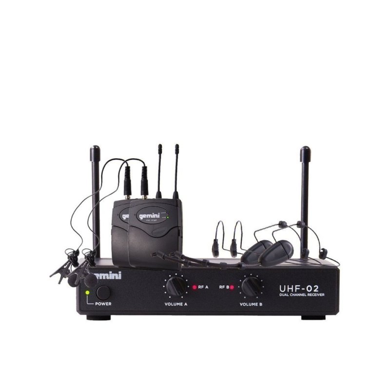Gemini - Dual Channel Wireless Headset Lavalier Microphone System, S12 517.6+521.5
