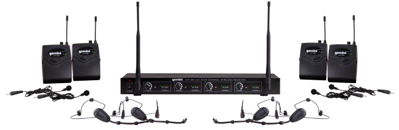 Gemini - 4-channel Wireless Headset / Lavalier Microphone System