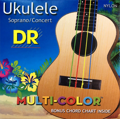 DR Handmade Strings - Soprano / Concert Multi-Color Nylon Strings (24-26)