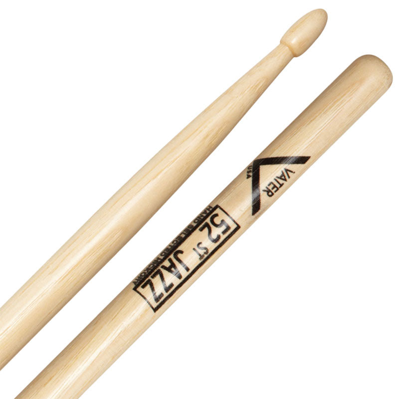 Vater Percussion - American Hickory Drumsticks - 52nd Street Jazz - Wood Tip