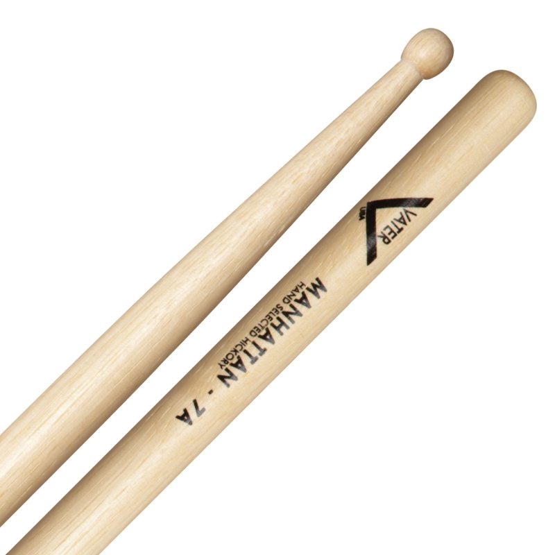Vater Percussion - American Hickory Drumsticks - Manhattan 7A - Wood Tip