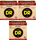 DR Handmade Strings - Veritas Acoustic Guitar Strings, Light (12-54) (3 Pack)