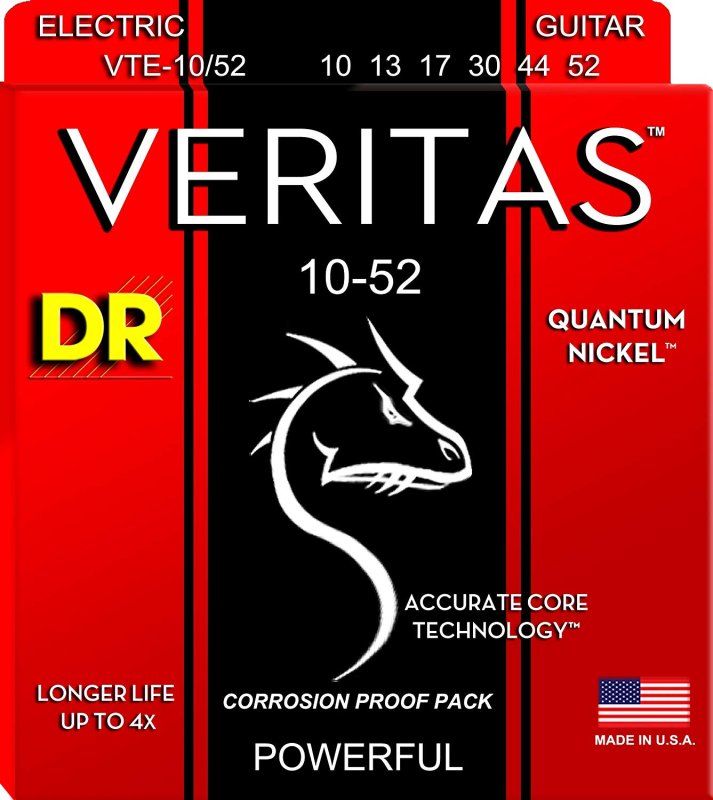 DR Handmade Strings - Veritas Electric Guitar String, Big - Heavy (10-52)
